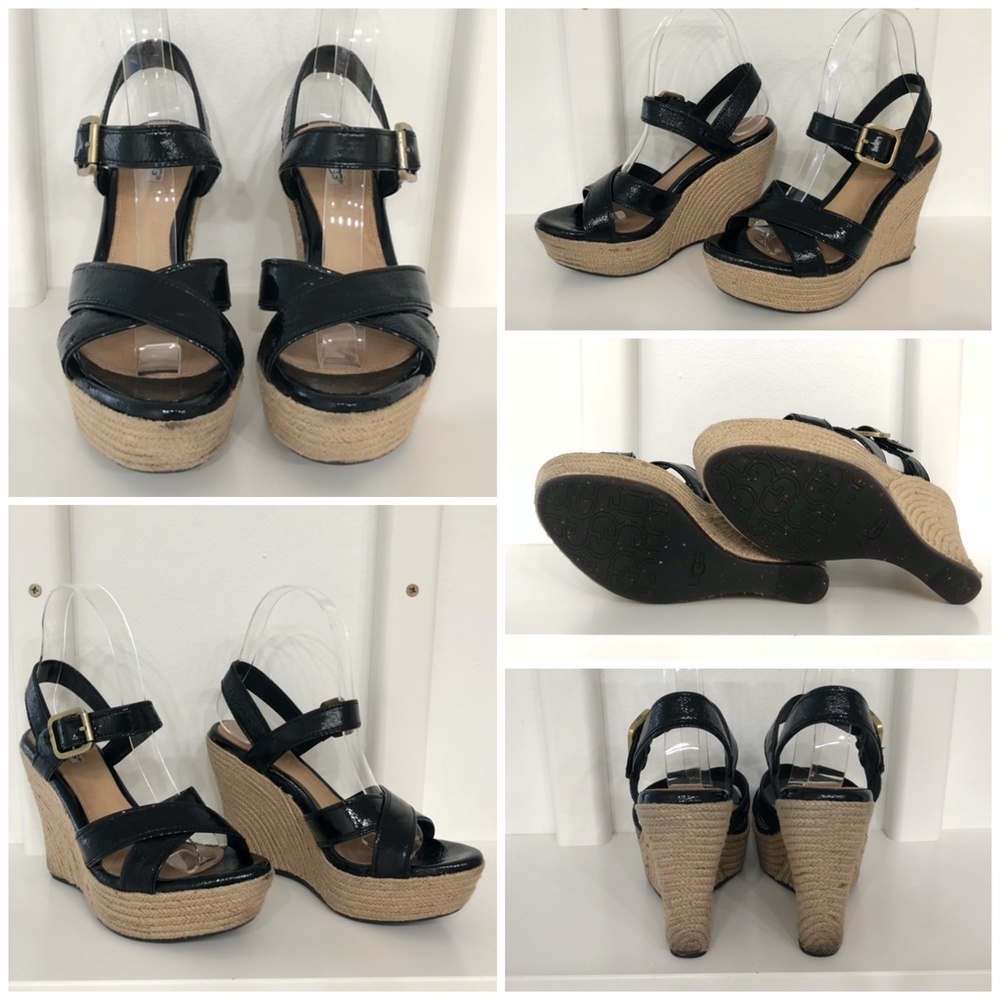 Ugg Australia Jackilyn Black Wedge Sandal